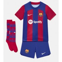 Barcelona Ferran Torres #7 Replica Home Minikit 2023-24 Short Sleeve (+ pants)